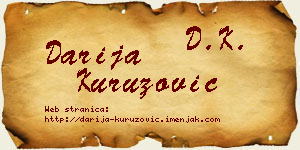 Darija Kuruzović vizit kartica
